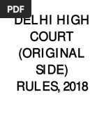 Delhi High Court Original Side Rules 2018