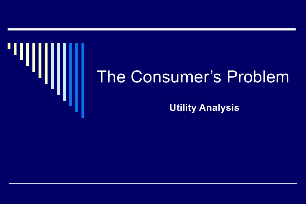 The Consumer's Problem: Utility Analysis | PDF | Demand | Utility