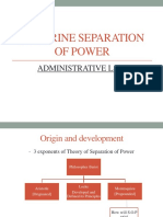 Doctrine Separation of Power: Administrative Law