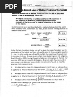 Force, Mass, and Acceleration Problems | PDF | Mass | Force