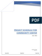 Project Schedule For Community Center: Sub: ARD