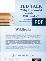 Ted Talk: "Why The World Needs Wikileaks"