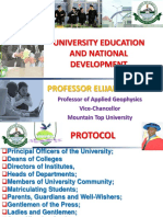 University Education and National Development - Professor Elijah Ayolabi.ppt
