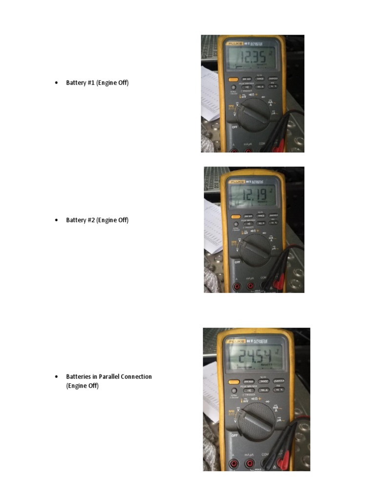 Battery Voltage Test | PDF