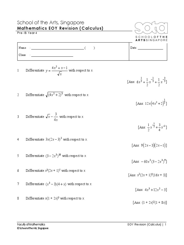 Calculus Worksheet Power Rule PDF Tangent Cartesian Coordinate System