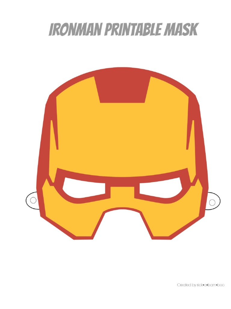 Ironman Mask Printable | PDF