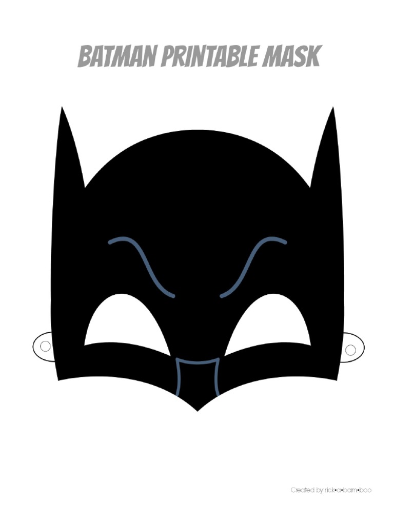 Batman Mask Printable PDF PDF