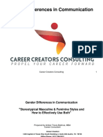 Career Creators Gender Differences in Communication