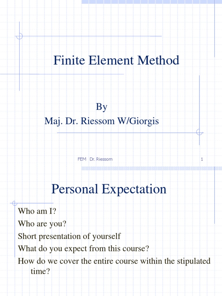 Lecture 1 | PDF | Finite Element Method | Matrix (Mathematics)