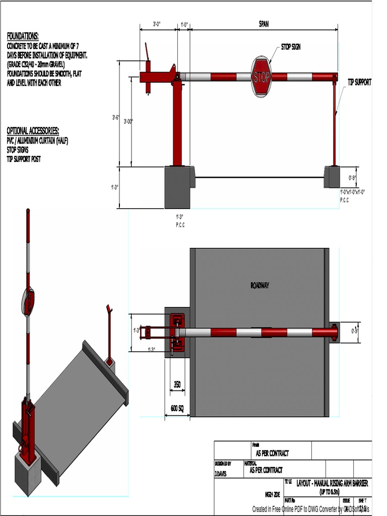 Created in Free Online PDF To DWG Converter by Cadsofttools: Title | PDF