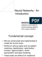 Artificial Neural Networks: An: Submitted by