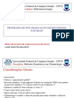 1 - Métodos Estatísticos Para Hidrometeorologia -2019