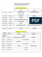 Bal Bharati Public School, Dwarka Examination Schedule (2019-20)