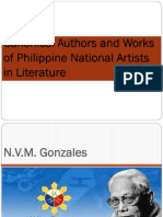 Canonical Authors and Works of Philippine National Artists in Literature