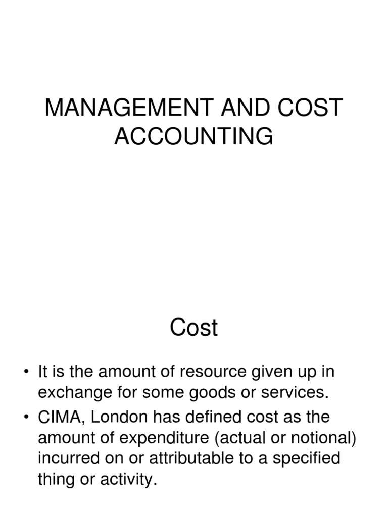 Cost Accounting Basics PDF Cost Management Accounting