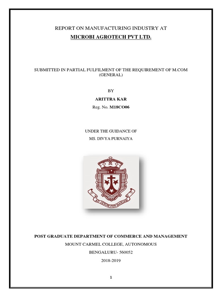 Mi Report Final Organic Farming Soil