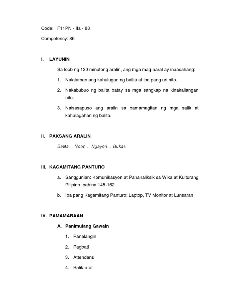 Layunin 1 | PDF