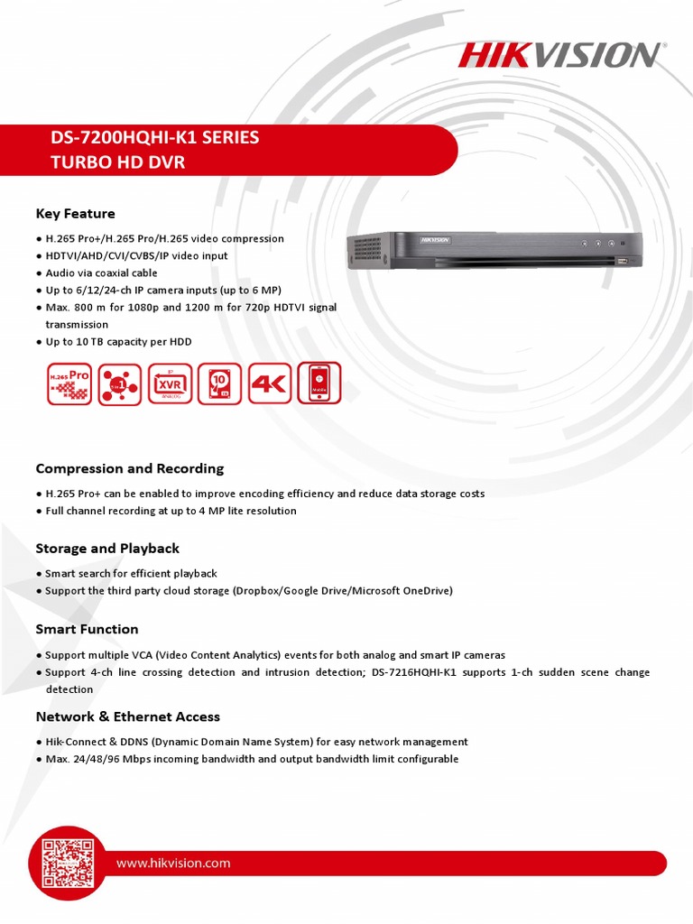 Dvr Hikvision 72xx Video Digital Video Recorder