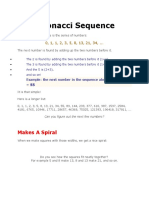 Fibonacci Sequence: Makes A Spiral