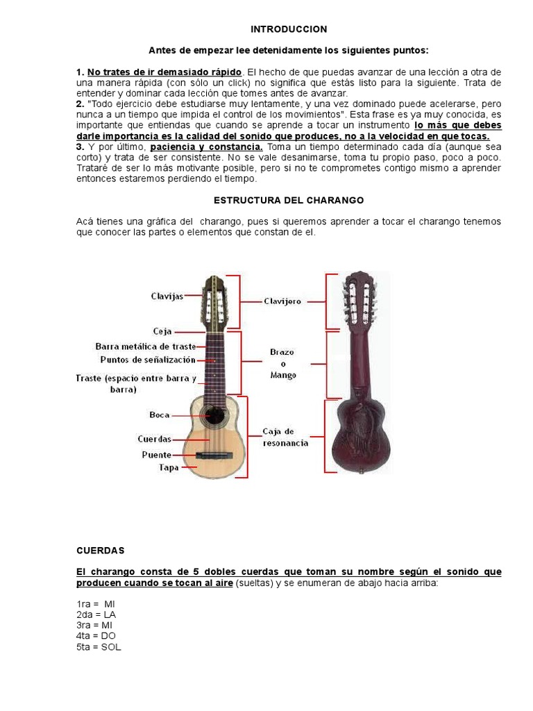 Manual Charango | PDF | Guitarras | Acorde (Música)