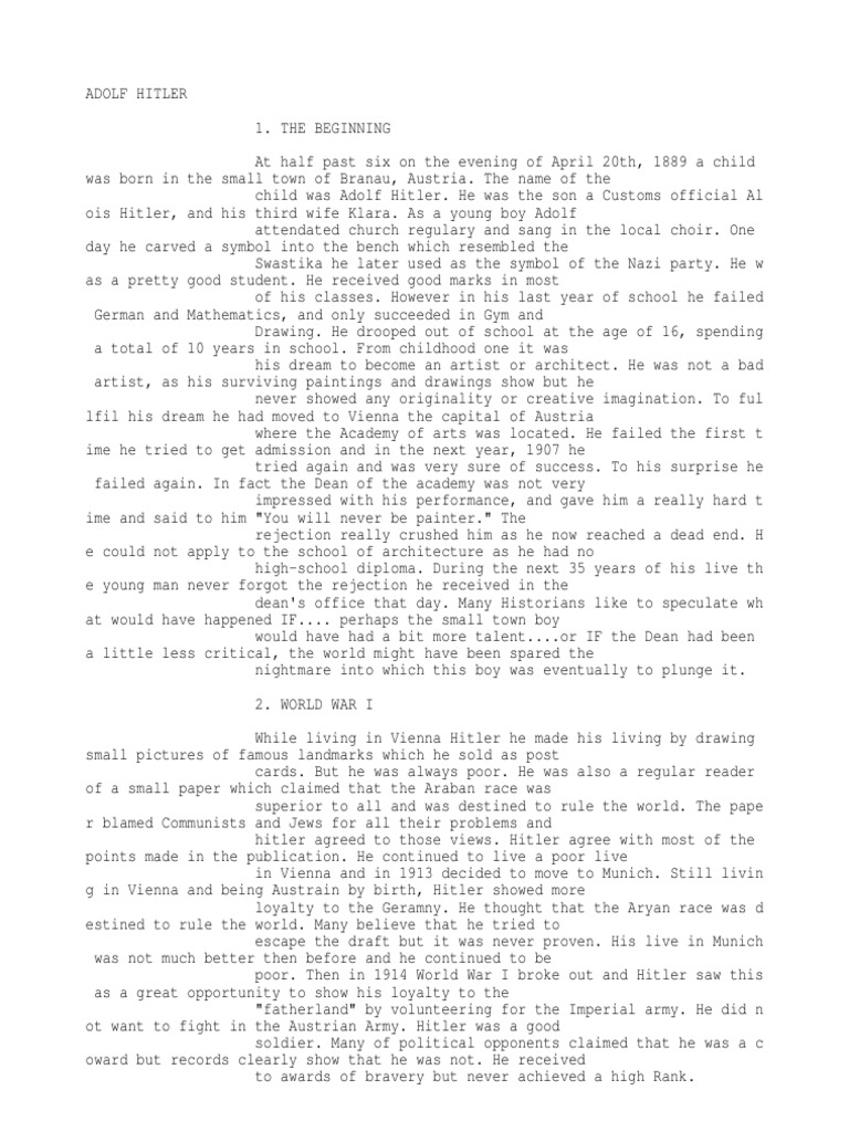 Adolf Hitler | PDF