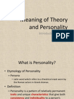 1aa - Meaning of Theory and Personality - 2018