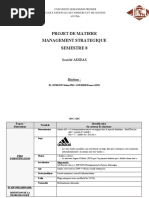 Projet de Matière Management Strategique d'ADIDAS