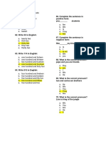 Avanzado English Test