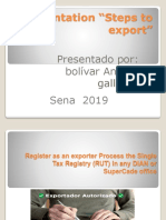 Presentation "Steps To Export": Presentado Por: Bolívar Andrés Gallardo