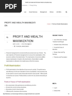 Wealth and Profit Maximazation