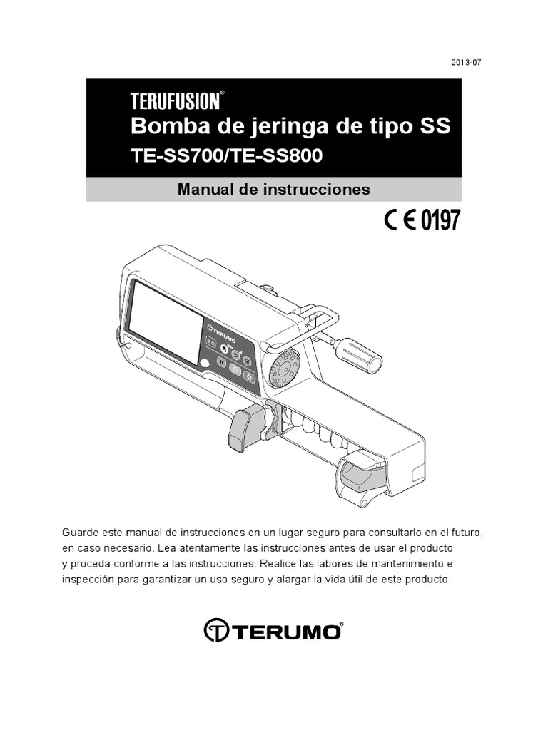 Manual Bomba de Infusión TERUMO Corriente eléctrica Fuente de