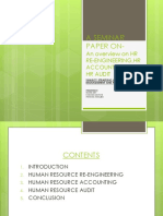 A Seminar Paper On-: An Overview On HR Re-Engineering, HR Accounting and HR Audit