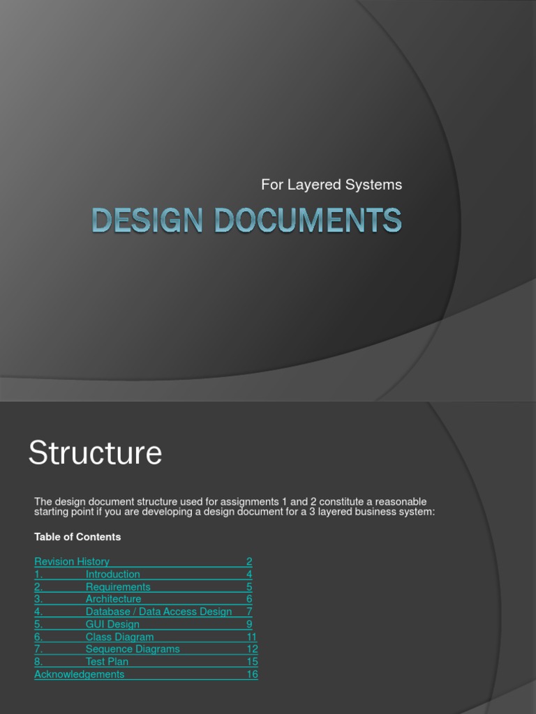 Design Docs for Layered Systems | PDF | Use Case | Class (Computer ...