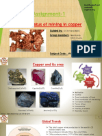 Assignment-1: Global Status of Mining in Copper