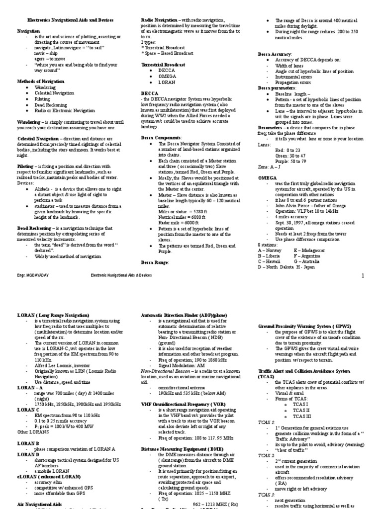 Engr. Mgdayaday Electronic Navigational Aids & Devices PDF