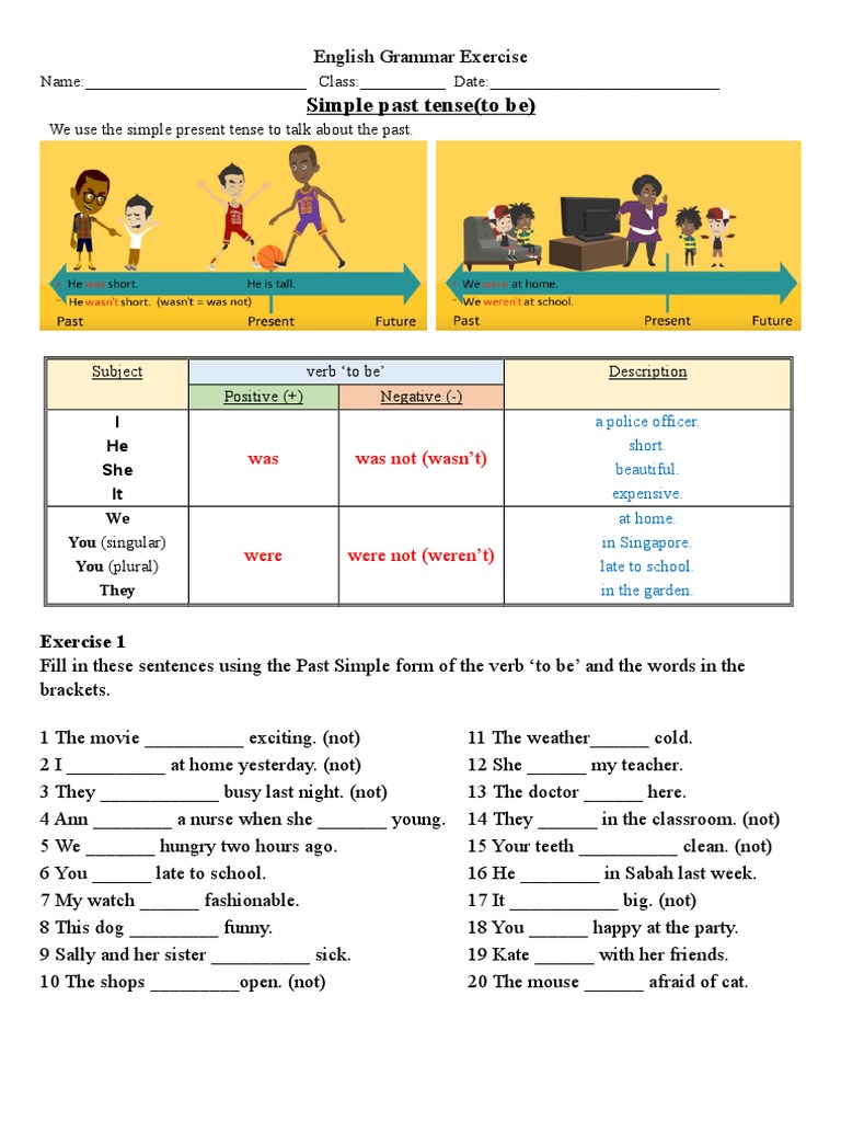 Simple Past Tense Doc Grammatical Tense English Grammar