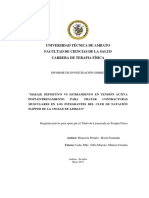 Masaje deportivo vs estiramiento para tratar contracturas musculares