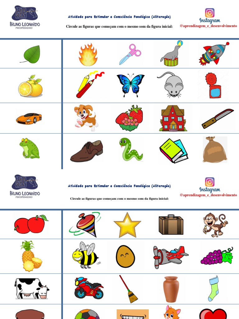 Atividade de Aliteração para Educação Infantil | PDF | Recursos ...