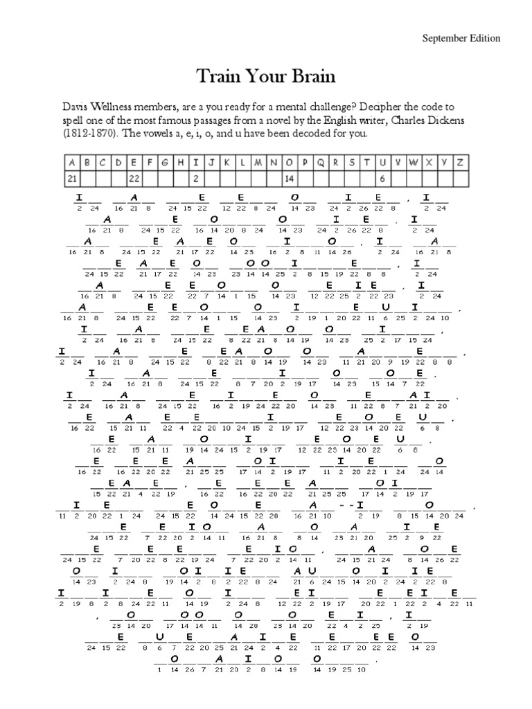 Dickens Code Challenge for Members | PDF