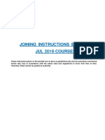 Joining Instructions Jul 19 Course