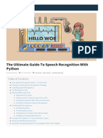The Ultimate Guide To Speech Recognition With Python: by David Amos 87 Comments