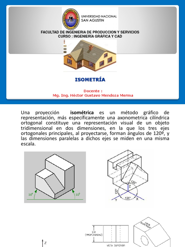 Proyección Isométrica en CAD | PDF | Métodos y materiales de enseñanza