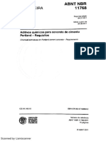 NBR 11768 - 2011 - Aditivos Químicos para Concreto de Cimento Portland - Requisitos PDF