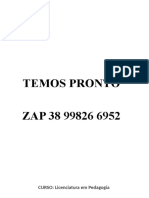 Pedagogia 3-4 - TEMOS PRONTO 38 99826 6952