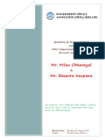 Mr. Milan Chhantyal Mr. Basanta Neupane: Non-Resident Nepali Association (Nrna) Ireland