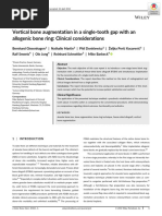 Vertical Bone Augmentation in A Single-Tooth Gap With An Allogenic Bone Ring: Clinical Considerations