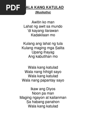 Lyrics Pdf