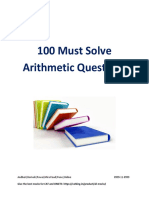 100 Arithmetic Questions