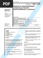Nbr 11905 - Sistema de Impermeabilizacao Composto Por Cimento Impermeabilizante e Polimeros[1]
