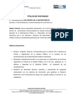 Plan de Estudios de Control de Gestion Publica PDF